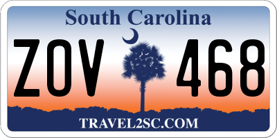 SC license plate ZOV468