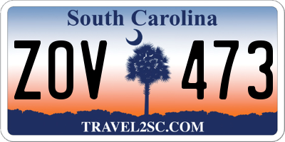 SC license plate ZOV473