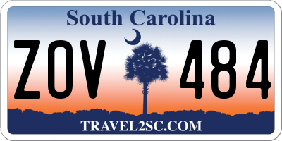 SC license plate ZOV484
