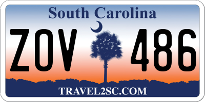 SC license plate ZOV486
