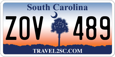 SC license plate ZOV489