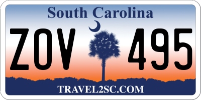 SC license plate ZOV495