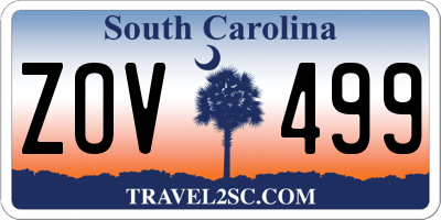SC license plate ZOV499