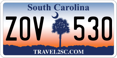 SC license plate ZOV530