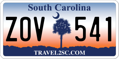 SC license plate ZOV541