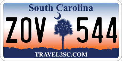 SC license plate ZOV544