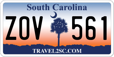 SC license plate ZOV561
