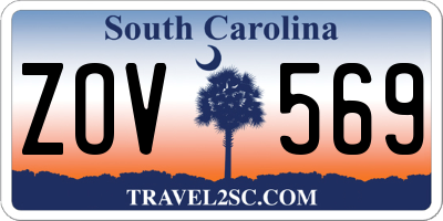 SC license plate ZOV569