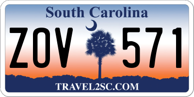 SC license plate ZOV571