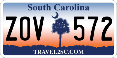 SC license plate ZOV572