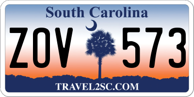 SC license plate ZOV573