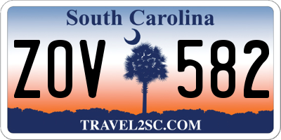 SC license plate ZOV582