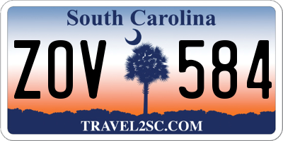SC license plate ZOV584