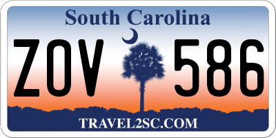 SC license plate ZOV586
