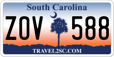 SC license plate ZOV588