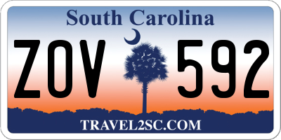 SC license plate ZOV592