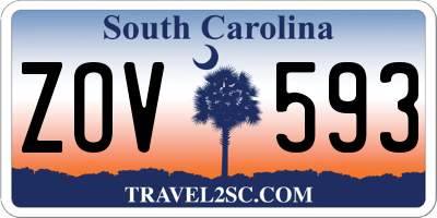 SC license plate ZOV593