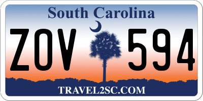 SC license plate ZOV594