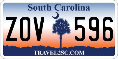 SC license plate ZOV596