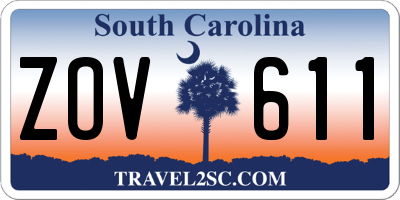 SC license plate ZOV611