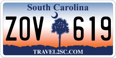 SC license plate ZOV619