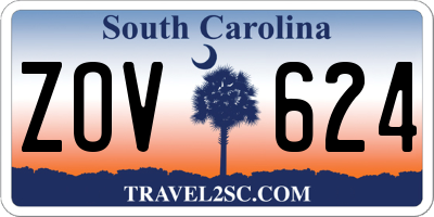 SC license plate ZOV624