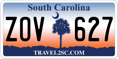 SC license plate ZOV627