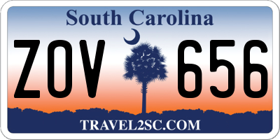 SC license plate ZOV656