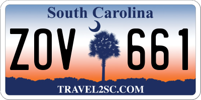 SC license plate ZOV661