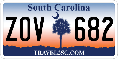 SC license plate ZOV682