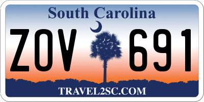 SC license plate ZOV691