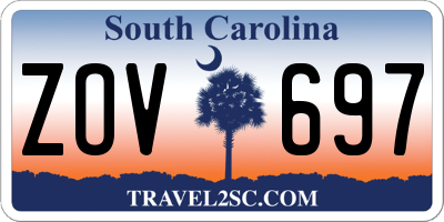 SC license plate ZOV697