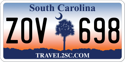 SC license plate ZOV698