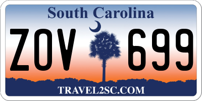 SC license plate ZOV699