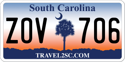 SC license plate ZOV706