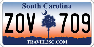SC license plate ZOV709