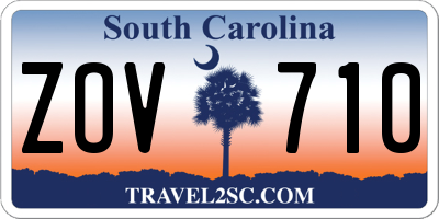 SC license plate ZOV710