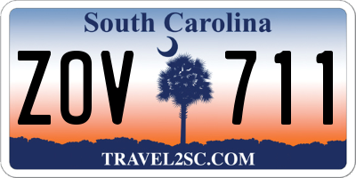 SC license plate ZOV711