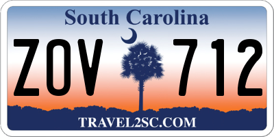 SC license plate ZOV712