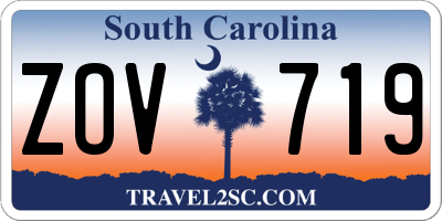 SC license plate ZOV719