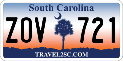 SC license plate ZOV721