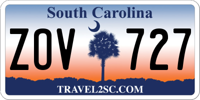 SC license plate ZOV727