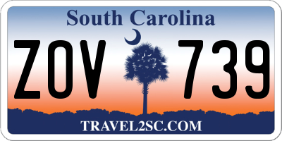 SC license plate ZOV739