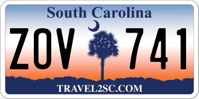 SC license plate ZOV741