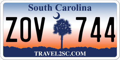 SC license plate ZOV744