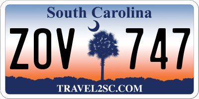 SC license plate ZOV747