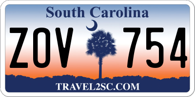 SC license plate ZOV754
