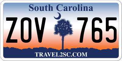 SC license plate ZOV765