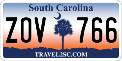 SC license plate ZOV766