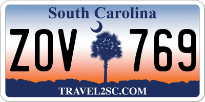 SC license plate ZOV769
